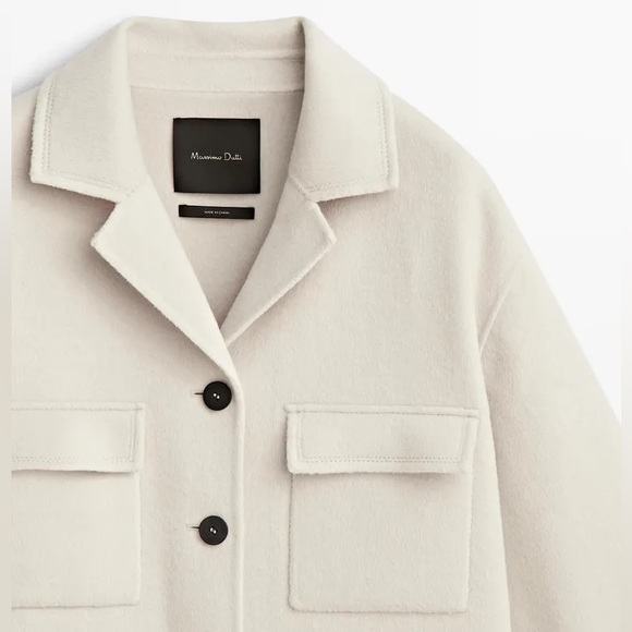 Massimo Dutti Oversized Wool Blend Coat With Pockets Size M - Picture 7 of 17